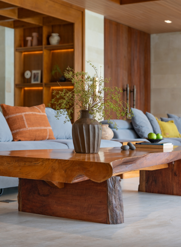 Uluviu Living Room Handcrafted Wooden Coffee Table