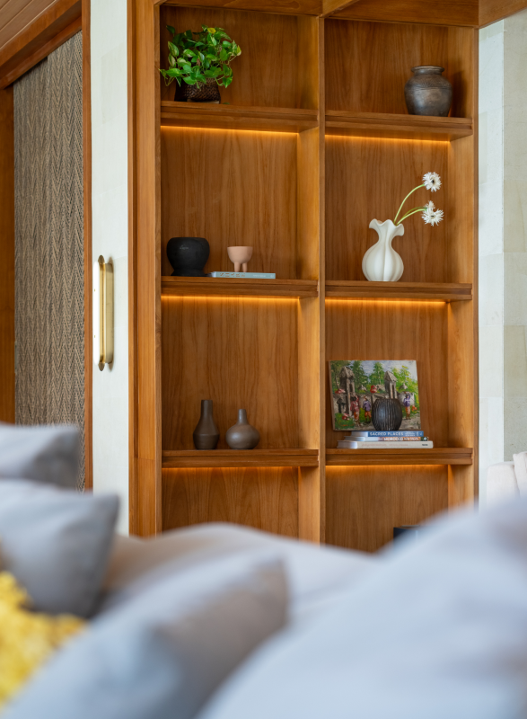 Uluviu Living Room Artisan Shelves and Natural Decor